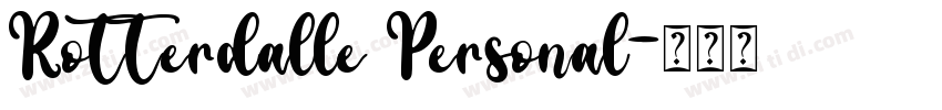 Rotterdalle Personal字体转换